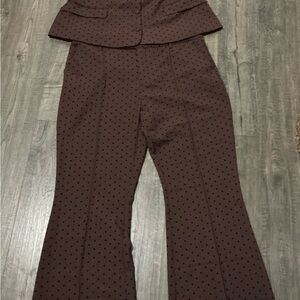 Brown Polka Dot Women's Set